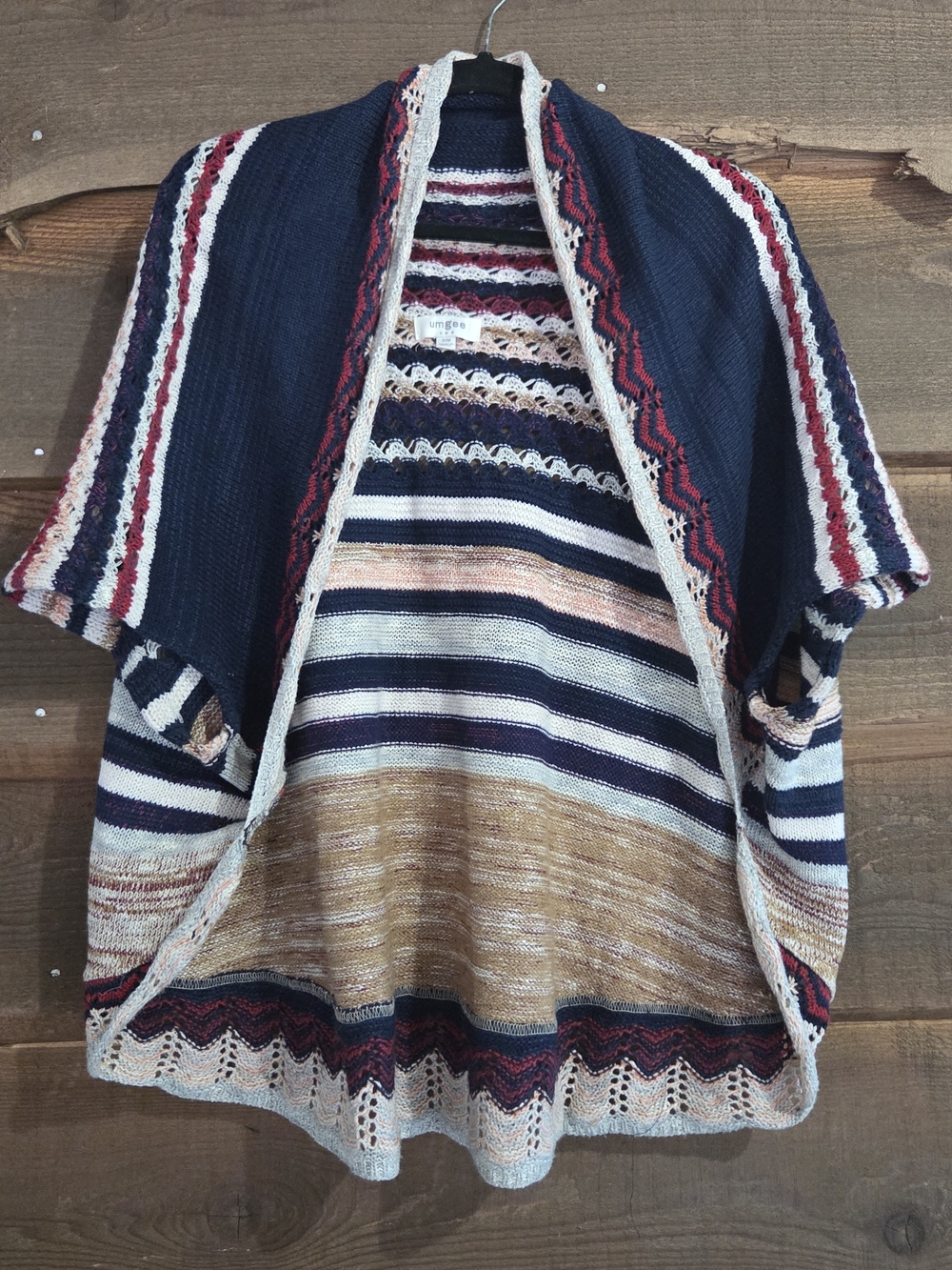 Umgee Colorful Fall Sweater Cardigan - Lightweight, Breathable Knit Crochet Look